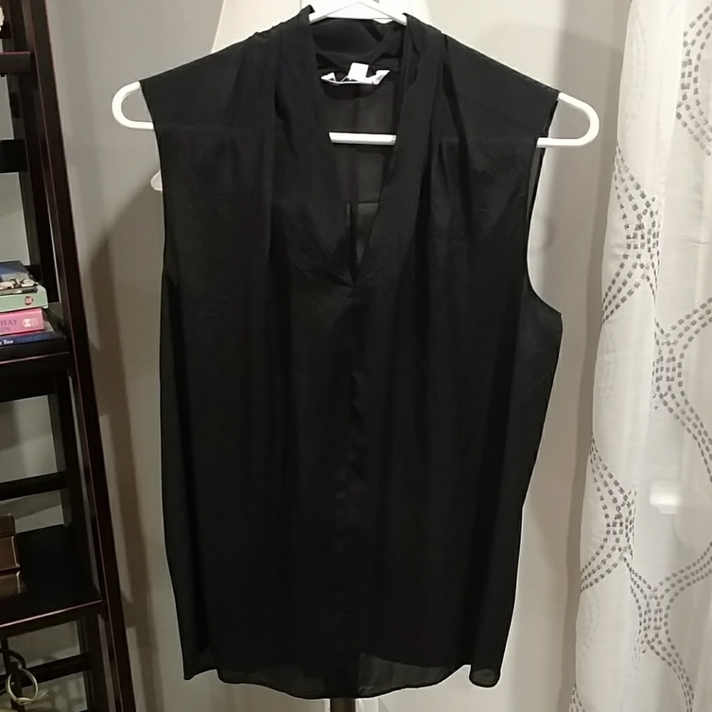 Cabi black sleeveless blouse